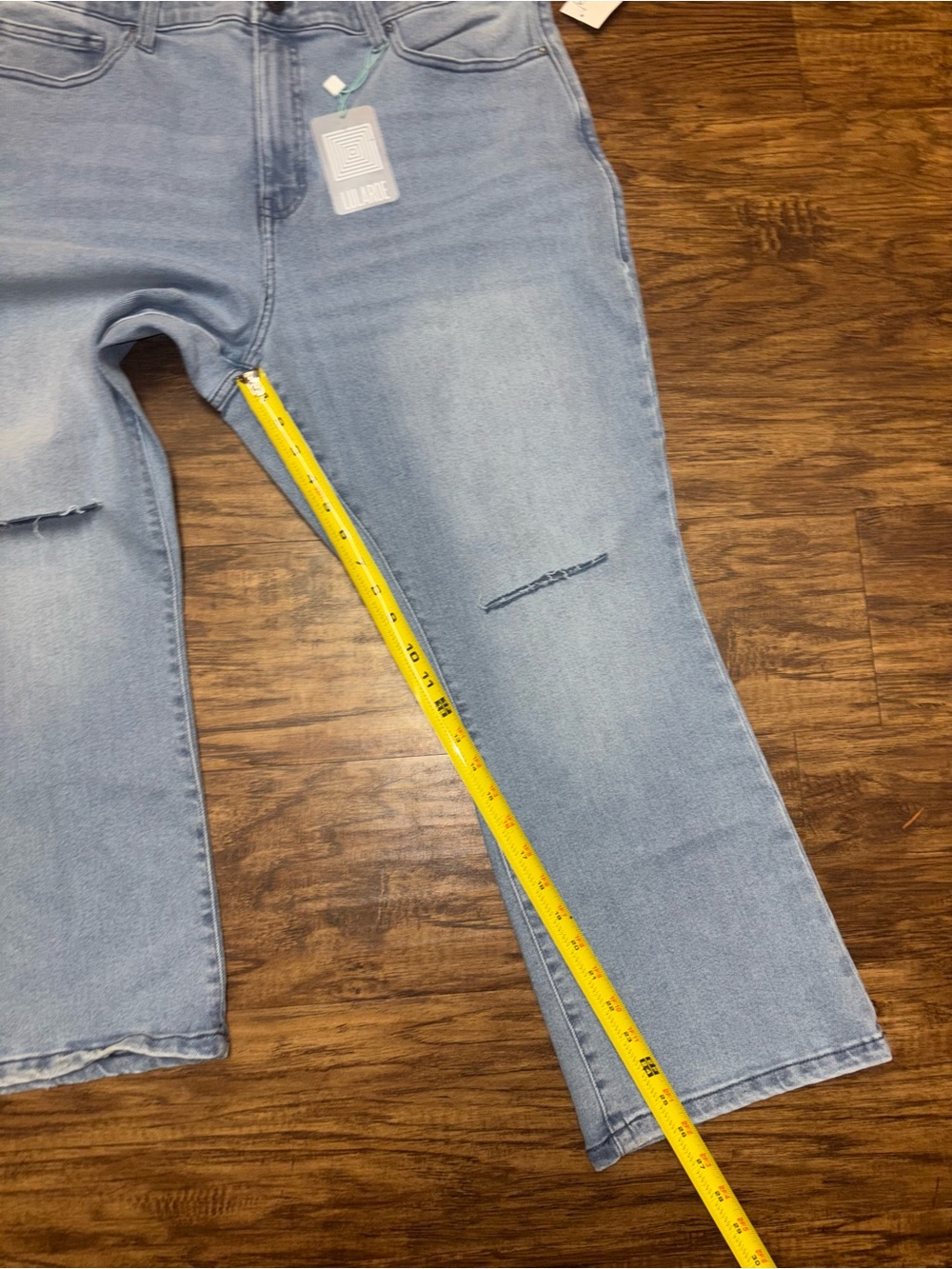 Lularoe High Rise Crop Kick Flare Jeans Size 36 NWT - Picture 8 of 11
